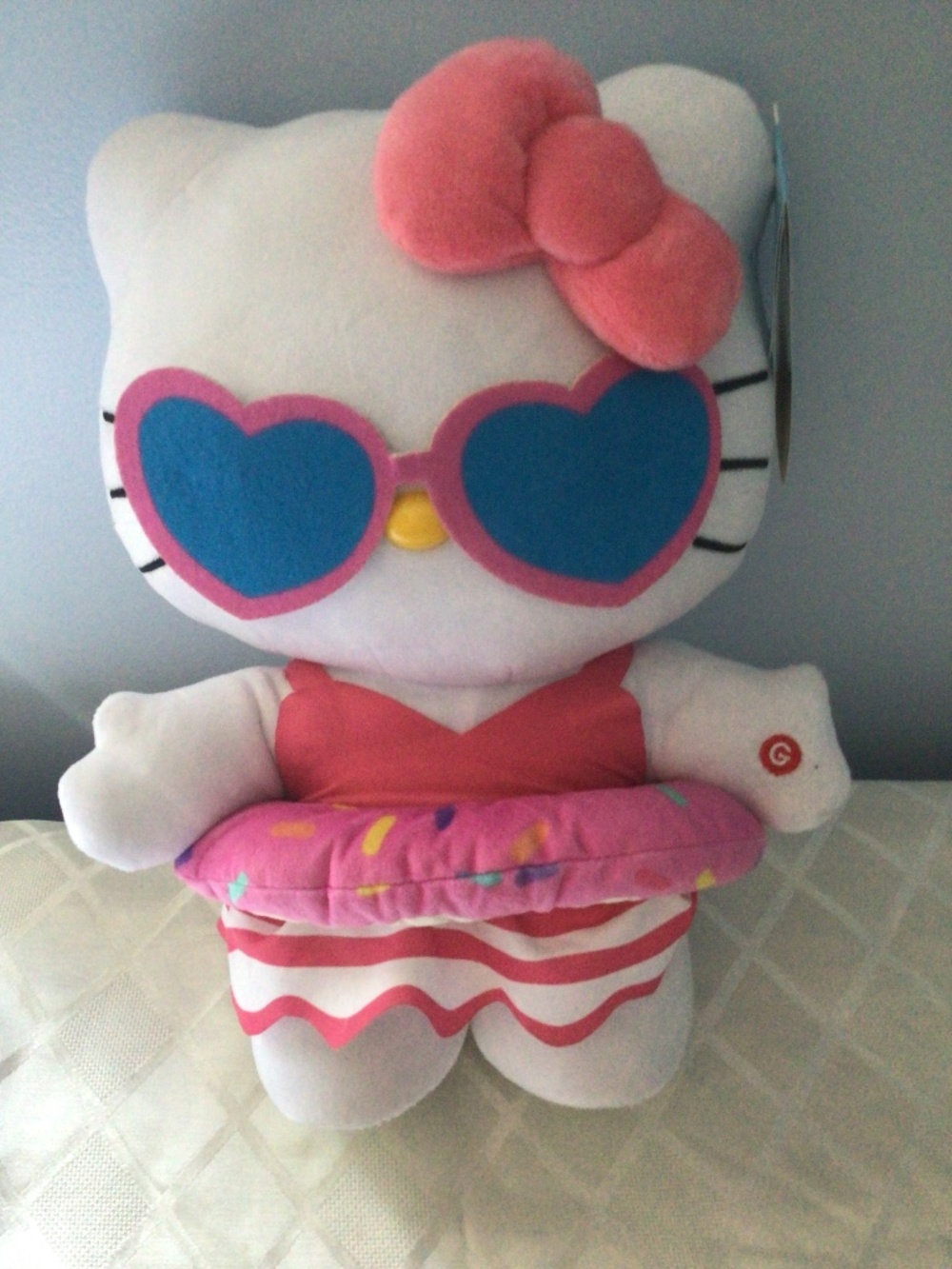 Hello Kitty Beach Party Animated Plush Side Stepper 13” H